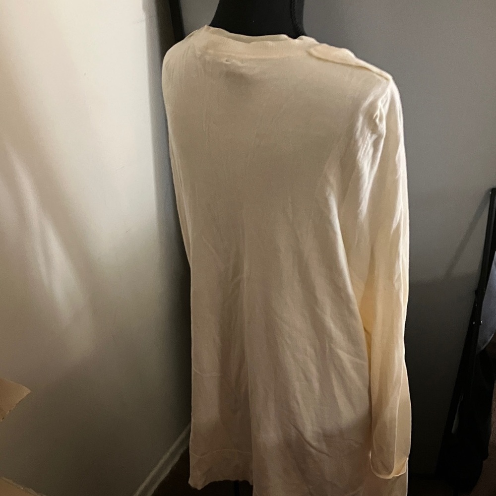 Cream Button-Up Cardigan - Picture 4 of 9